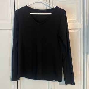 Long sleeve plain black shirt